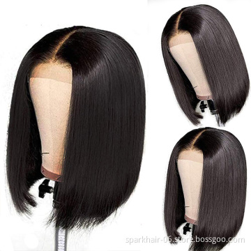 13x4 Lace Front Wigs Brazilian Human Hair Short Bob  Wigs For Black Women lace front bob 100% human hair wigs